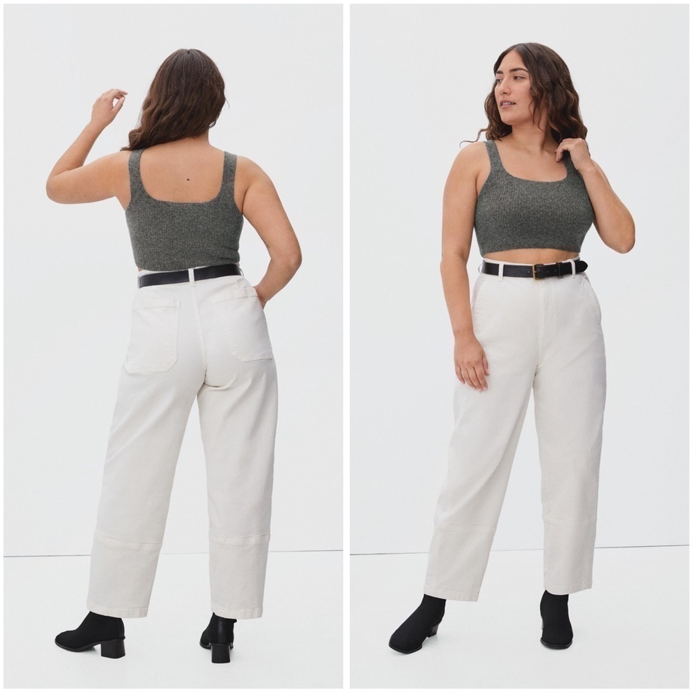 NWT Everlane Cozy Stretch Tank Top in  Charcoal Gray Wool & Yak Blend Various Sz
